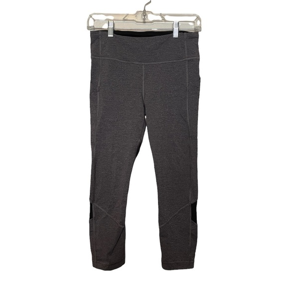 Lululemon Grey Pace Rival Crop Size 6 - Picture 1 of 9